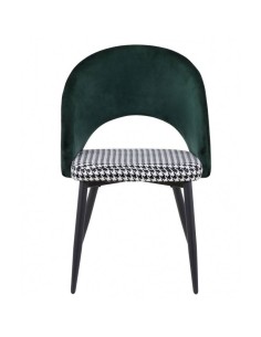 Silla Gael, mid Century, tapizado verde con pata de gallo 2