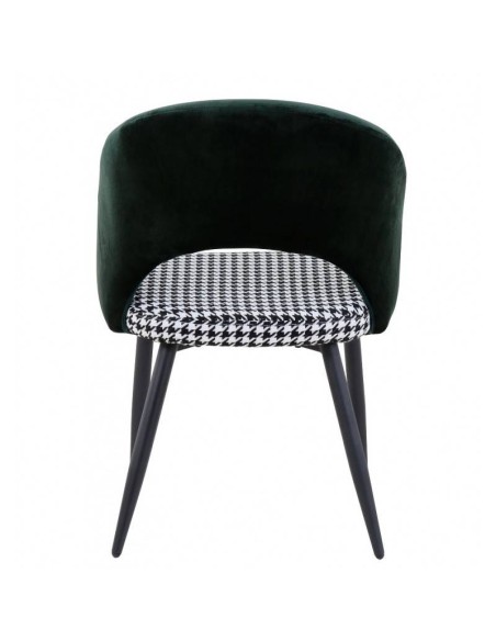 Cadeira Gael, Mid Century, estofado verde com pé de galinha Cadeira Gael, Mid Century, estofado verde com pé de galinha