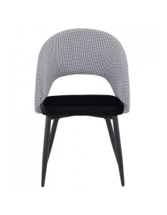 Silla Gael, mid Century, tapizado pata de gallo negro 2