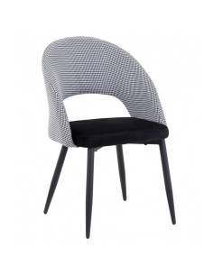 Silla Gael, mid Century, tapizado pata de gallo negro