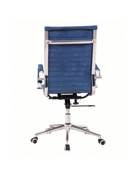 Sillón de oficina EAM, alto, gas, basculante profundo, tela azul Sillón de oficina EAM, alto, gas, basculante profundo, tela azul