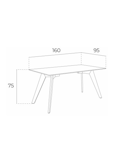 Angel Cerdá 1031, Mesa Comedor de Diseño 160x95, cristal, nogal