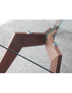Angel Cerdá 1031, Mesa Comedor de Diseño 160x95, cristal, nogal 2