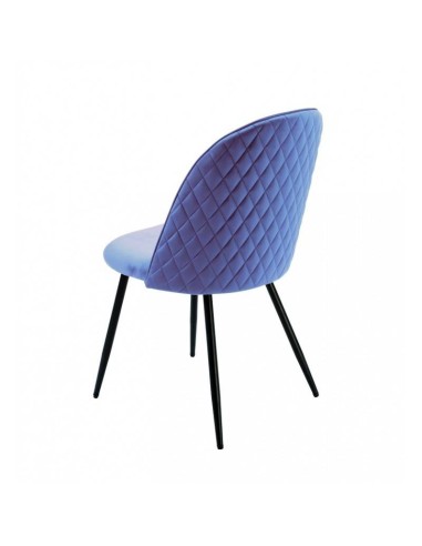 Silla MAGDA, metal, tapizado velvet .