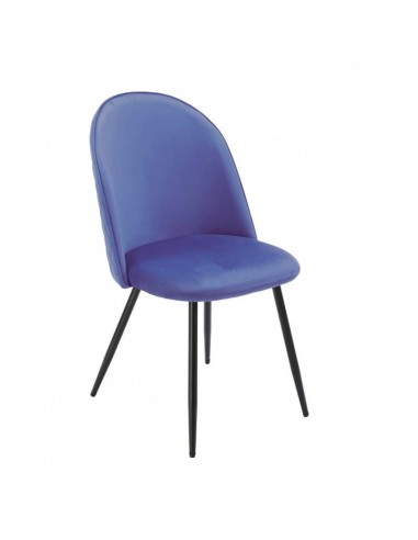 Silla MAGDA, metal, tapizado velvet .