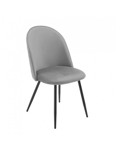Cadeira MAGDA, metal, estofado velvet .