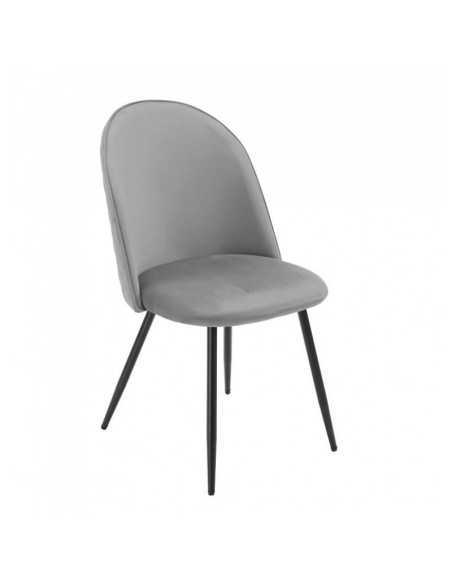 Cadeira MAGDA, metal, estofado velvet .