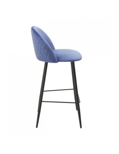 Taburete MAGDA, metal, tapizado velvet .