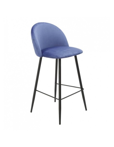 Taburete MAGDA, metal, tapizado velvet .