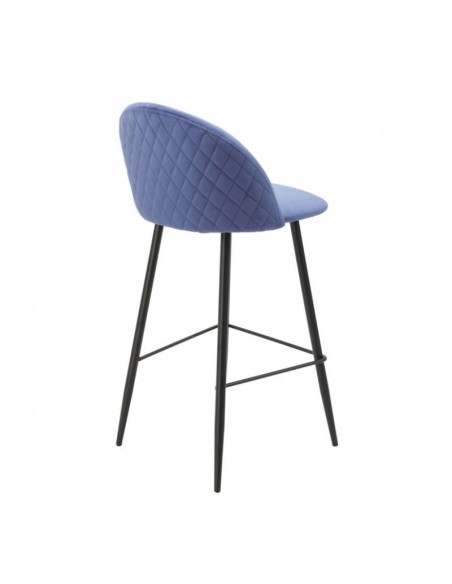 Taburete MAGDA, metal, tapizado velvet .