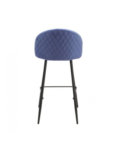 Taburete MAGDA, metal, tapizado velvet .