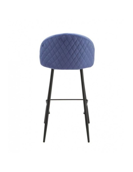 Taburete MAGDA, metal, tapizado velvet .