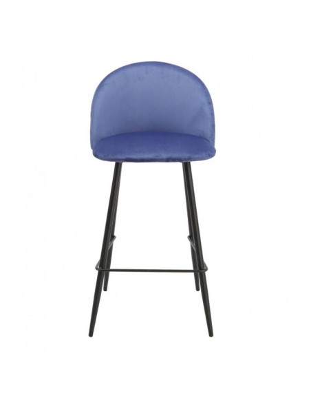 Taburete MAGDA, metal, tapizado velvet .