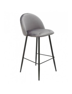 Banquinho MAGDA, metal, estofado velvet .