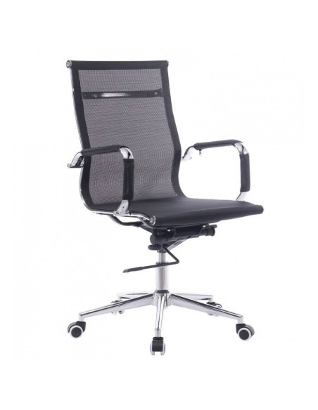 Sillón de oficina ODESA,medio, giratorio, gas, basculante profundo, malla.