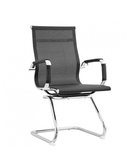 Sillón de oficina ODESA, fijo, cromado, malla.
