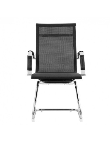 Sillón de oficina ODESA, fijo, cromado, malla.