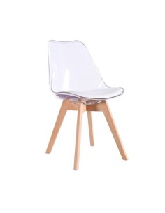 Silla Comedor Nordico Acantha,transparente cojin.