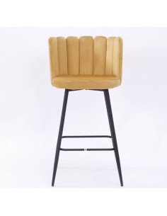 Taburete de diseño de comedor RAMSÉS, metal, tapizado velvet . 2