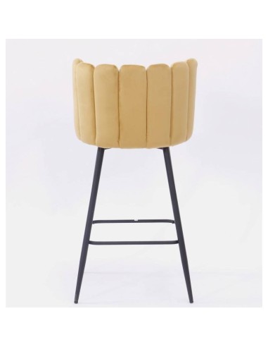 Tamborete do projeto da sala de jantar RAMSÉS, metal, estofado velvet .