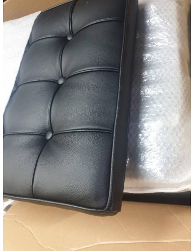 Silla Barcelona piel negra, Inspirada Ludwig Mies Van Der Rohe