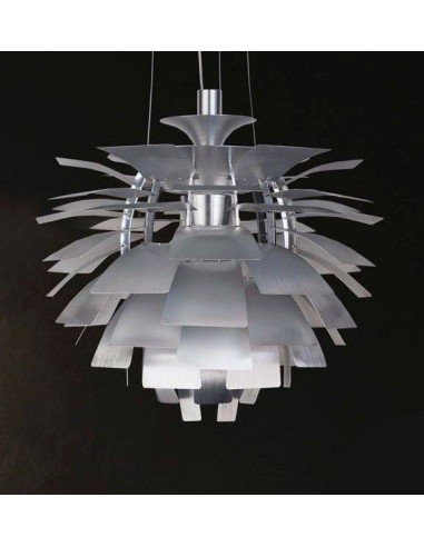 Lámpara Colgante Alcachof 48 cm, aluminio plata.