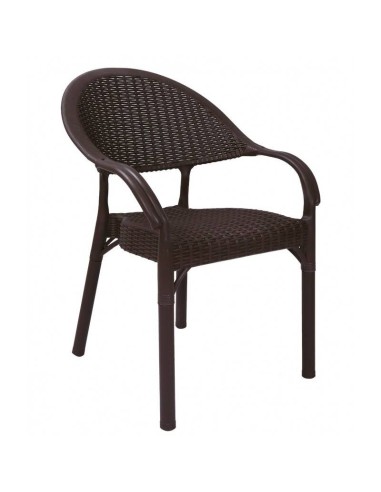 Sillón de exterior TORREMOLINOS, apilable, polipropileno.