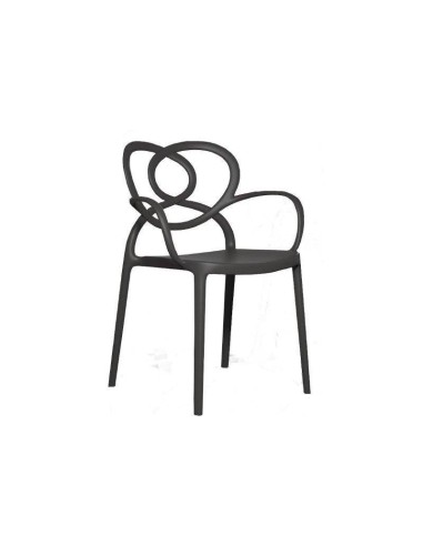 Poltrona de design LOVE, empilhável, polipropileno.