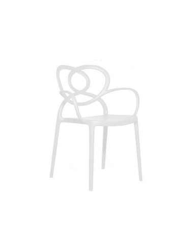 Poltrona de design LOVE, empilhável, polipropileno.