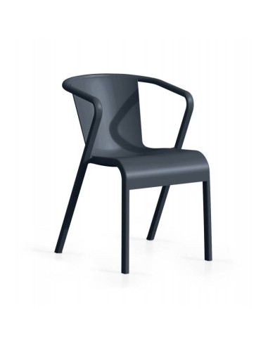 Silla con brazos exterior GOLU, apilable, polipropileno