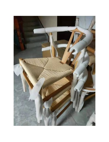 Cadeira Wishbone madeira de faia natural, inspirada em H. Wegner