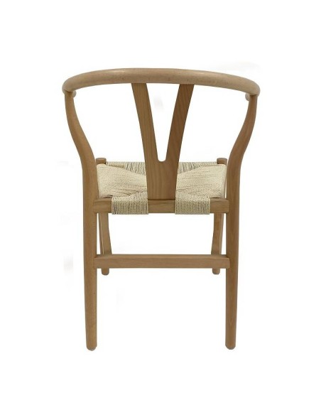 Silla Wishbone  madera de haya natural, inspirada en H. Wegner