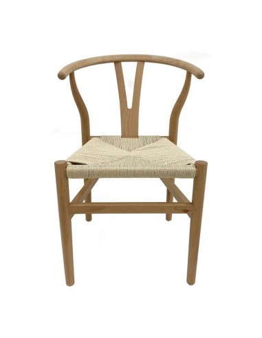 Silla Wishbone  madera de haya natural, inspirada en H. Wegner