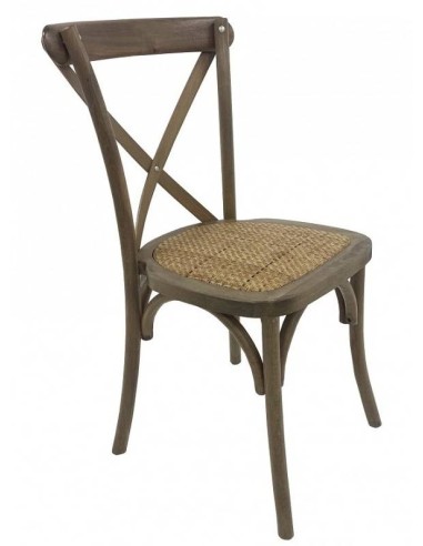 Cadeira CROSS Bistro, empilhável, faia, assento de rattan