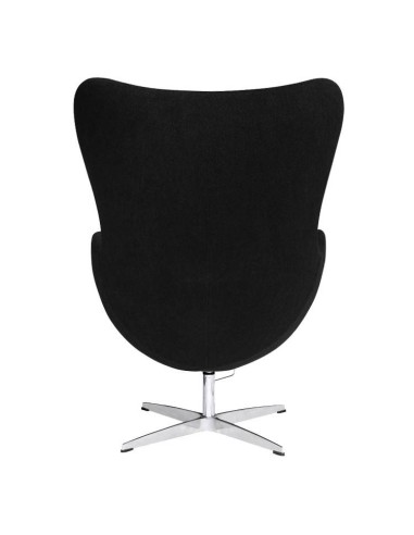 Sillón Egg Cashmere negro. Inspirado En Arne Jacobsen