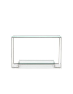 CONSOLA DE CRISTAL Y ACERO STELLE 120x40. 2