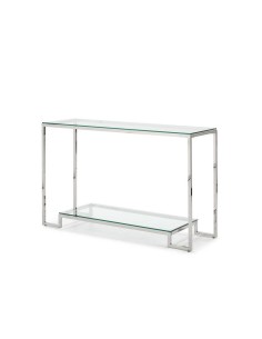 Console de vidro e aço STELLE 120x40.