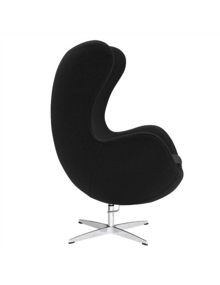 Sillón Egg Cashmere negro. Inspirado En Arne Jacobsen