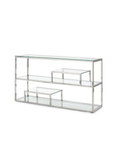 Console de vidro e aço SALT 140 x 38.