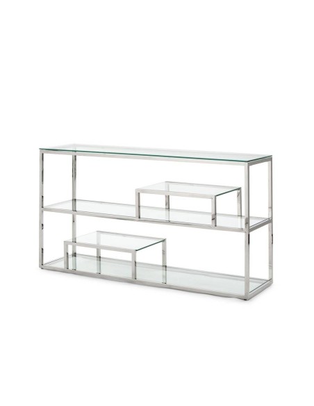 Console de vidro e aço SALT 140 x 38.