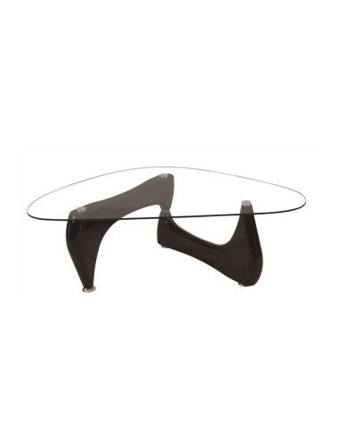 Mesa de centro NOGU 120 x 70, cristal y madera lacada.
