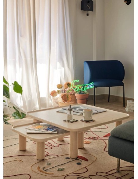 Teulat Nest 80 mesa nido de centro, freno natural Teulat Nest 80 mesa nido de centro, freno natural