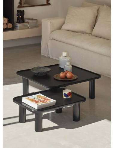 Teulat Nest 80 mesa de Centro ninho, cinza preto