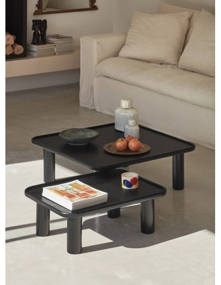 Teulat Nest 80 mesa de Centro ninho, cinza preto