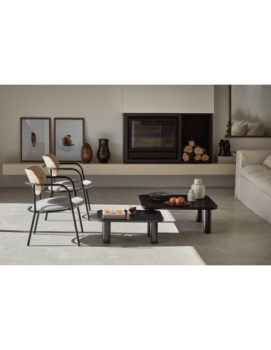 Teulat Nest 80 mesa de Centro ninho, cinza preto