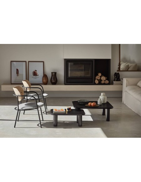 Teulat Nest 80 mesa nido de centro, fresno negro Teulat Nest 80 mesa nido de centro, fresno negro