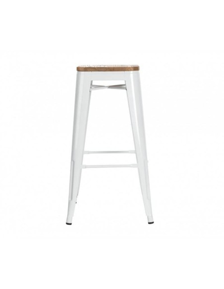 Taburete de cocina Tolix, acero y madera Taburete de cocina Tolix, acero y madera