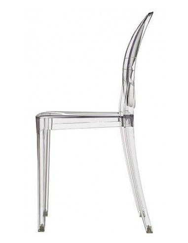 Rainha de jantar, cadeira de policarbonato transparente