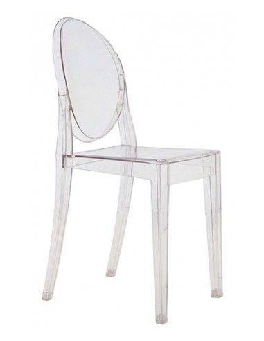 Rainha de jantar, cadeira de policarbonato transparente