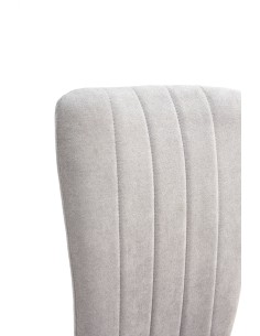 Silla de comedor de diseño HOLLY, TELA, METAL NEGRO 2